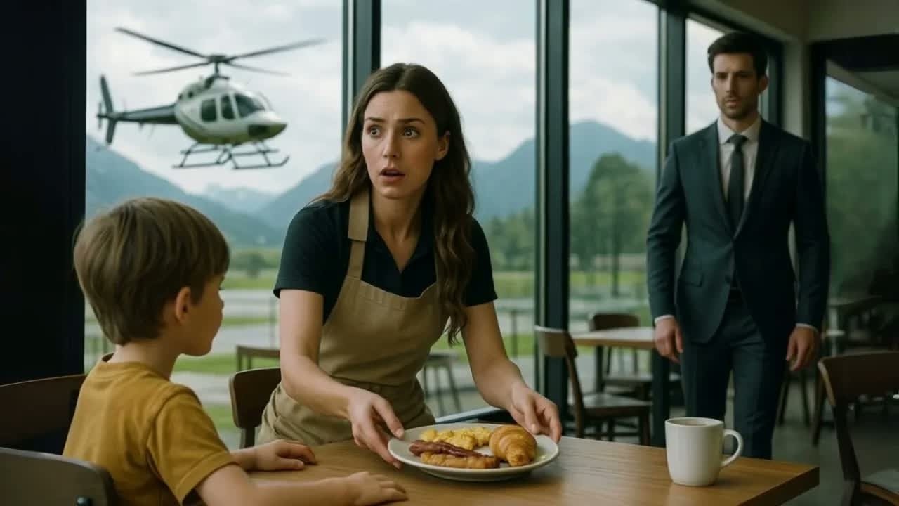 Una cameriera dava da mangiare a un bambino muto, finché un papà milionario scese da un elicot