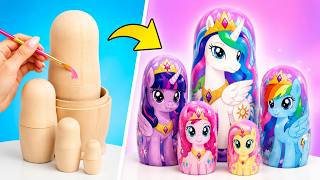 We Turned Plain Nesting Dolls into Magical Pony Princesses! 🦄✨ DIY Transformation