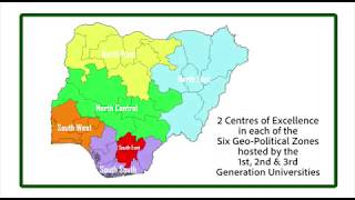 12 Centres of Excellence in the six geopolitical zones in Nigeria