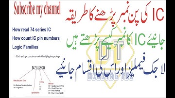 Digital logic families- how to read IC number/IC pinout in digital electronics in urdu/hindi