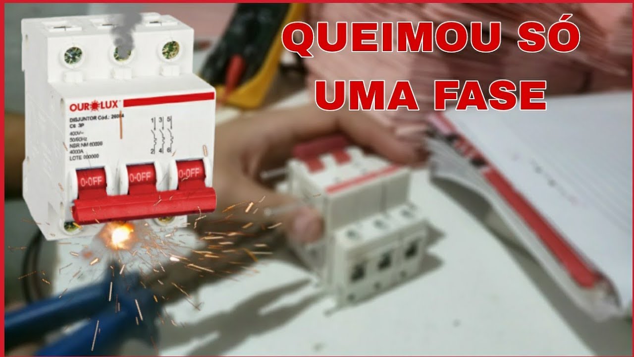 DESMONTANDO UM DISJUNTOR TRIFÁSICO - QUEIMOU SÓ UMA FASE - YouTube