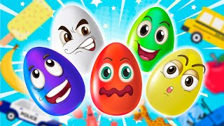 5 Color Surprise Eggs Kids Songs | + More Kids Songs And Nursery Rhymes | DoReMi