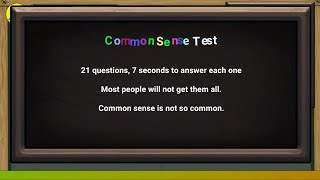 Can You Pass This Common Sense Test That 88% of People Fail?