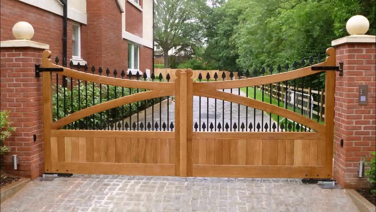 Large Wood Gate Design YouTube