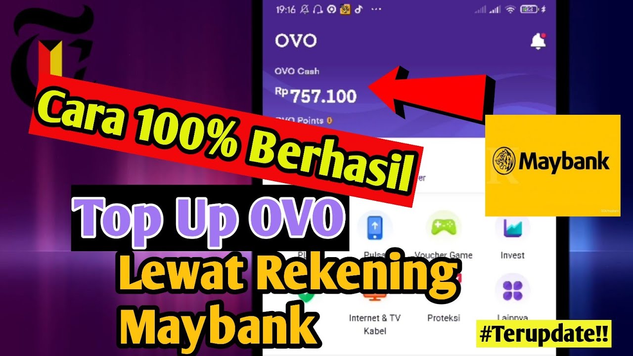 g9up'ovo  Update New  Cara Top Up OVO Lewat Rekening Maybank