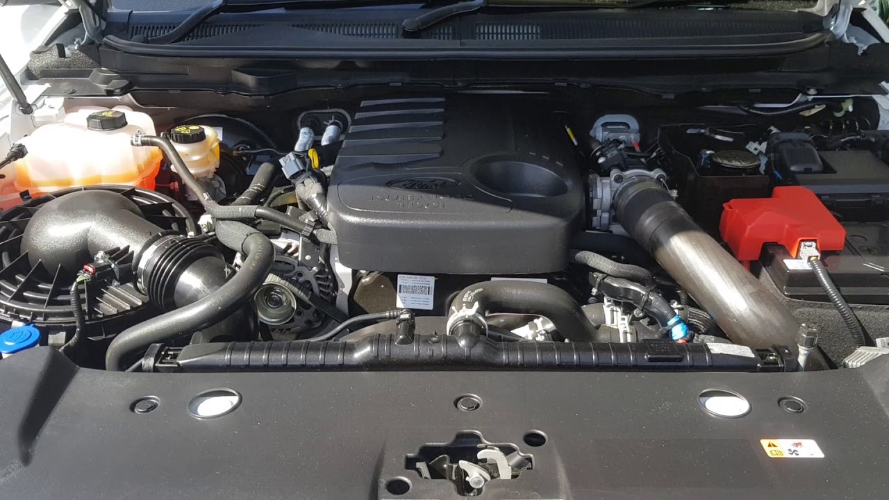 2018 Ford Ranger XLT Engine bay. - YouTube