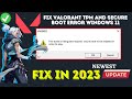 Valorant van 9003 error windows 11  secure boot error