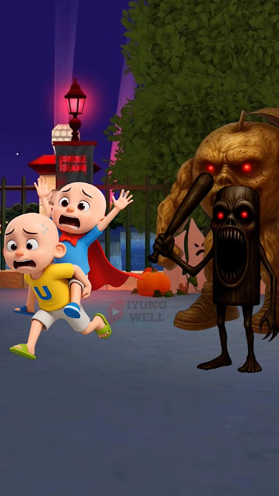 Upin Ipin di kejar zombie #shorts #upinipin