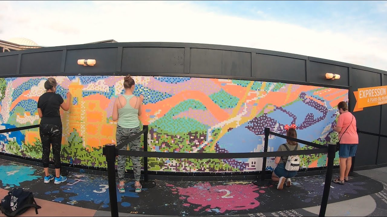 Epcot 2021 Expression Section A Paint By Number Mural Disney World