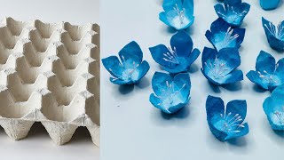 Amazing DIY crafts ♻️🌸 Flowers from egg boxes 🌸♻️ egg tray craft ideas ♻️ 🌸 Recycling