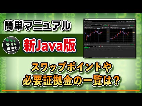 スワップポイントや必要証拠金の一覧は？