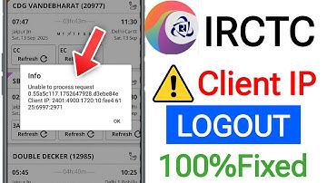 Irctc Client IP and Logout Problem Solve || Tatkal Ticket will now be 100% booked like this. Irctc..