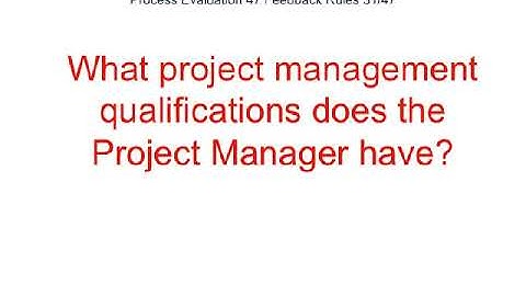 Process Evaluation 47 Feedback Rules