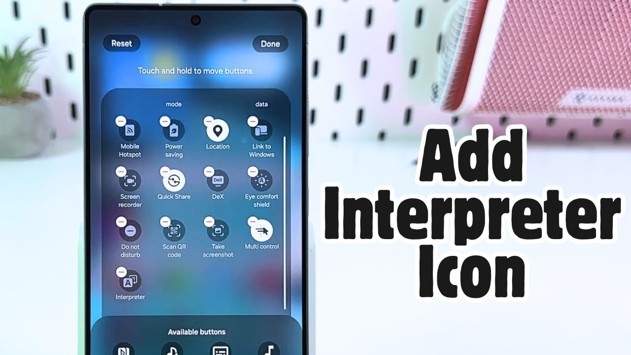 Руководство по Samsung Galaxy S25 Ultra — добавление значка переводчика в быстрые настройки