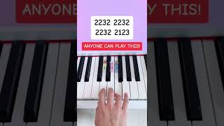 Anyone can play this!!!🤩 #easypiano #pianobeginner #pianotutorial