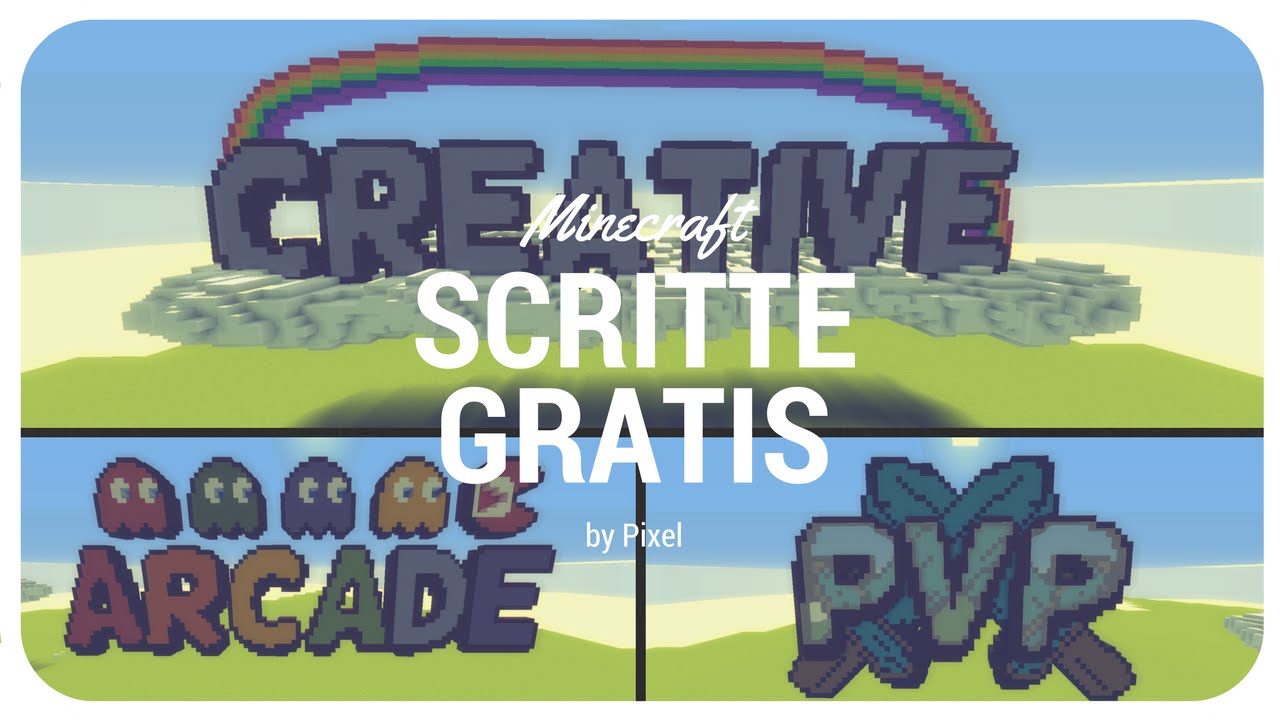 Minecraft Scritte gratis per i vostri server! - YouTube