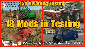 Mods in Testing list fs19 Mod Hub update Farming simulator 2019