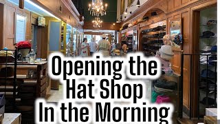 Opening up the Hat Shop in the Morning on Fifth Avenue -Good Morning!