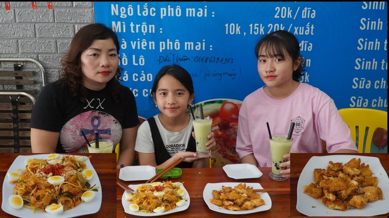 Làm Bánh Tráng Trộn, Gà Xiên Chiên Giòn Lắc Phô Mai và Trà Sữa Matcha - Bữa Trưa Vui Vẻ