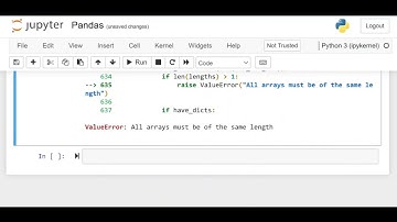 Value Error: All arrays must be of the same length | Python | Data Science | Pandas | Aryadrj
