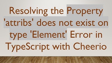 Resolving the Property 