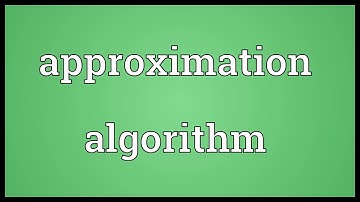 Approximation algorithm Meaning | Wordogram