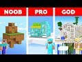 Minecraft NOOB vs PRO vs GOD : SKY SECRET BASE CHALLENGE in minecraft / Animation
