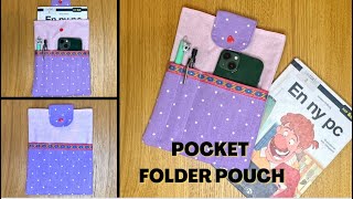 How to sew pocket folder pouch | How to sew a project organizer bag | DIY sewing