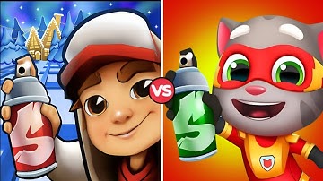 Subway Surfers Game VS Talking Tom Hero Dash Game In Android Gameplay iOS 