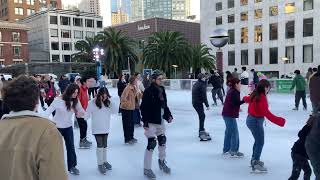 Holiday Ice Rink Union Square San Francisco California January 2024