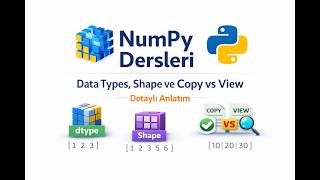 NumPy Data Types, Shape ve Copy vs View (Detaylı Anlatım)
