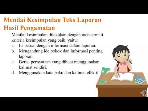 Teks laporan hasil pengamatan berisi