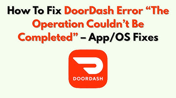 Hoe de DoorDash-fout 