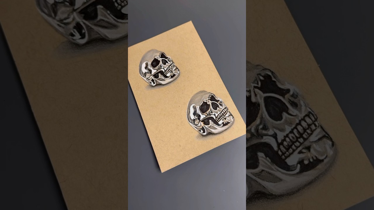 Halloween 3D skeleton drawing! #halloween #skeleton #drawing #shorts #foryou