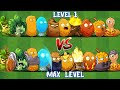 PvZ 2 Discovery - All DEFENSE Plants Level 1 vs Max Level - Which Plant &#39;s Best?