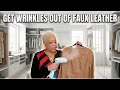 How to Get Wrinkles Out of Faux Leather  No Damage, No Stress! - YouTube