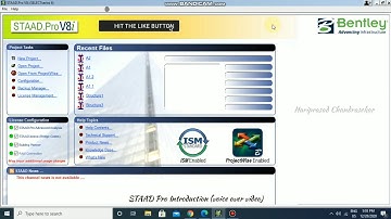 STAAD Pro Introduction | Welcome Screen Tools (with voice)
