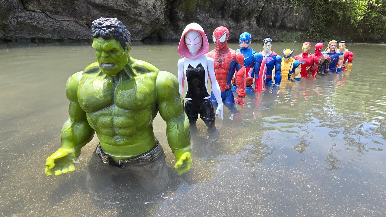 Фигурки Мстителей: Человек-паук Майлз, Халк, Капитан Америка, Человек-муравей, Аквамен, Тор, Супе...