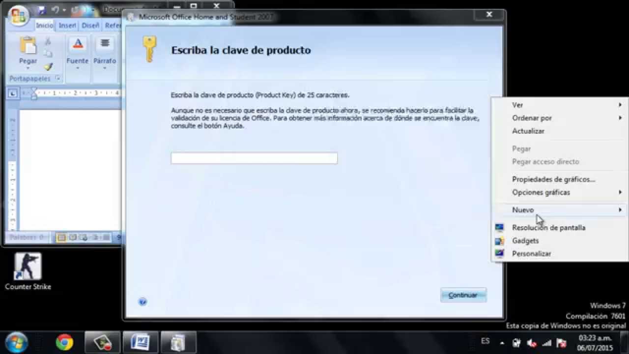 TUTORIAL -Como sacar el codigo key del Word 2007 - YouTube