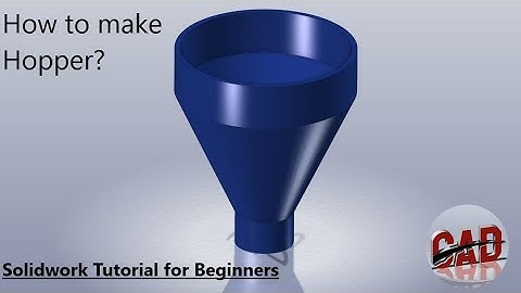 How to make hopper in Solidworks | Solidworks tutorial for beginners