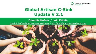 Webinar - Presentation Global Artisan C-Sink Version 2.1