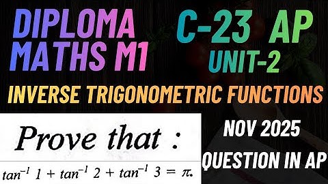 Inverse trigonometric functions in telugu@maths naresh eclass