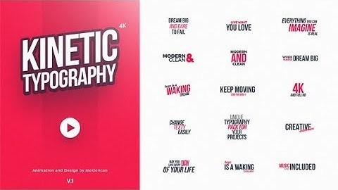 Kinetic Typography (After Effects template)
