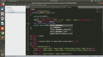insert data in database using php
