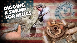 SWAMP Digging for Victorian treasures! A surprise American relic found!