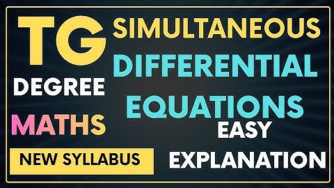 Telangana Degree Maths sem-1||Differential Equations@maths naresh eclass