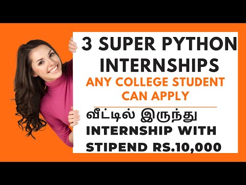 Python Internship Work From Home 2022 🔥 | Internshala Python Internship 2022 In Tamil 💻