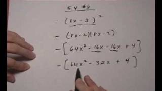 Details square a binomial with negative in front Guide