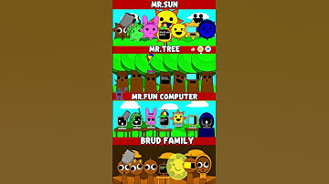 Mr.Sun vs Mr.Tree vs Mr.Fun Computer vs Brud Incredibox Sprunki Animation Mix Version