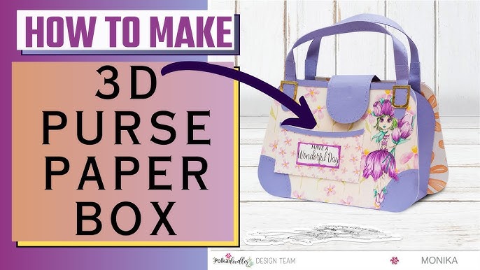 HOW TO MAKE A DESIGNER PAPER PURSE GIFT BAG EASY 